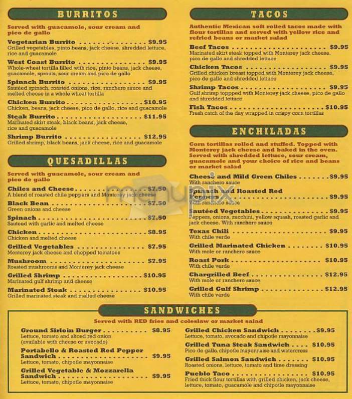 Red - New York, NY menu_pic