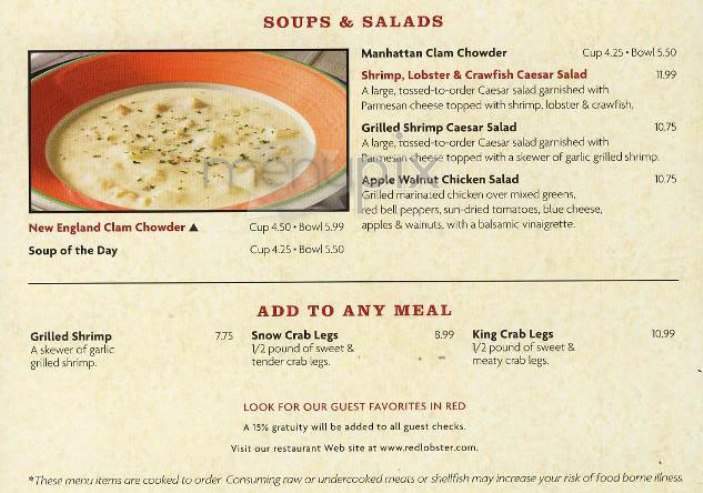Red Lobster - New York, NY menu_pic