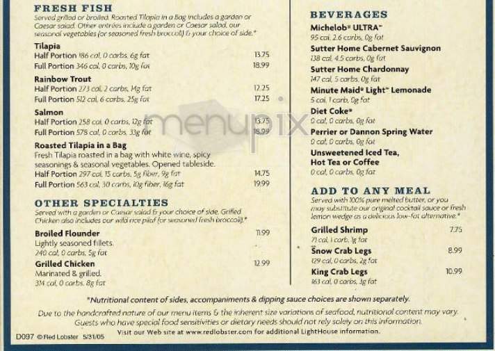 Red Lobster - New York, NY menu_pic