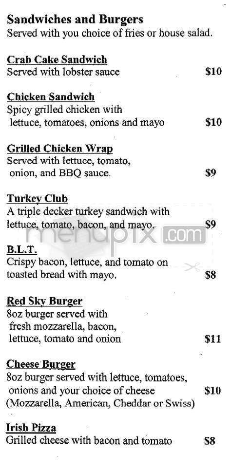 Red Sky - New York, NY menu_pic