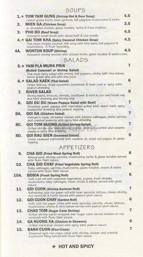 River - New York, NY menu_pic