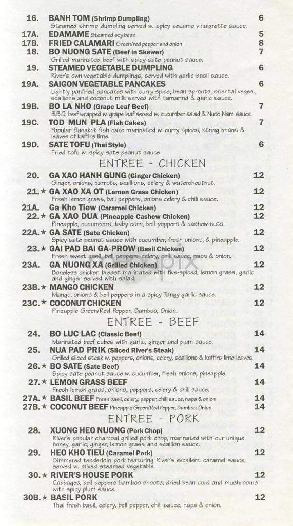 River - New York, NY menu_pic