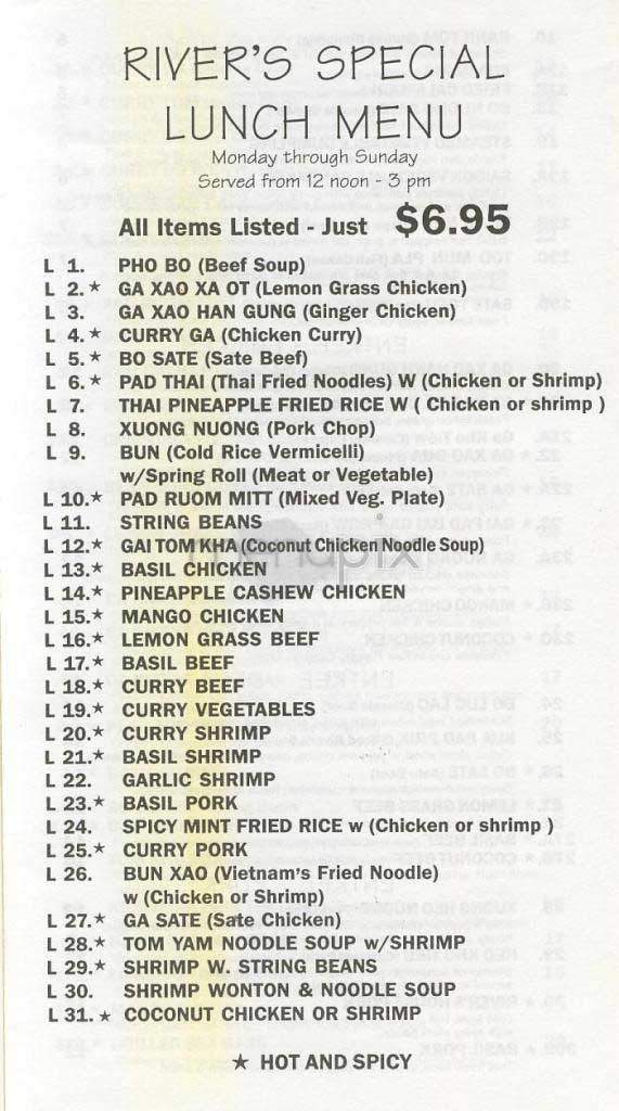 River - New York, NY menu_pic