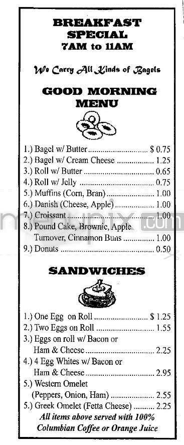 Riverside Deli - Hoboken, NJ menu_pic