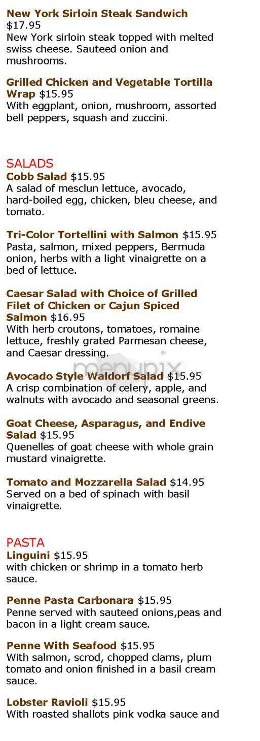 Robert Emmett's - New York, NY menu_pic