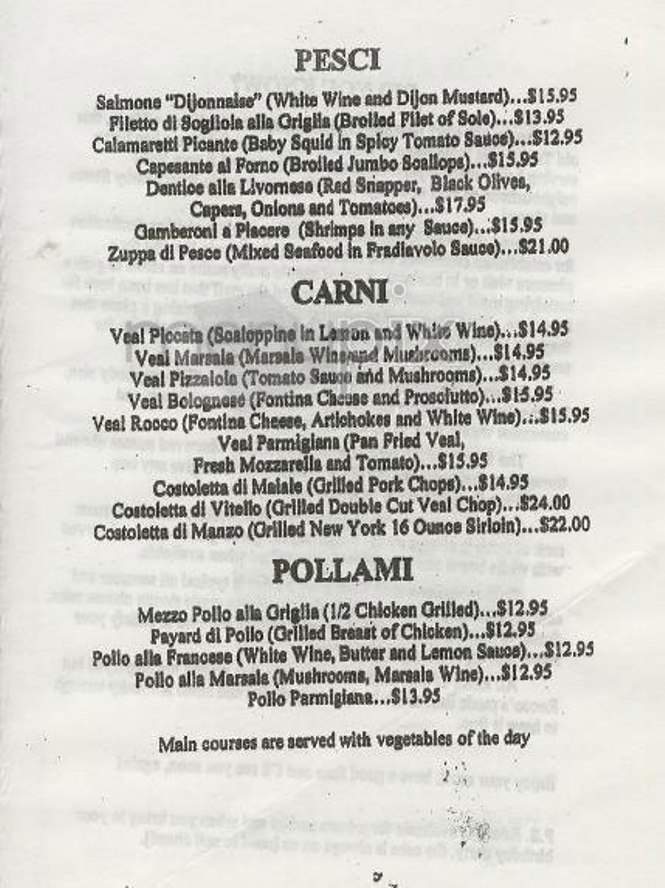 Rocco - New York, NY menu_pic