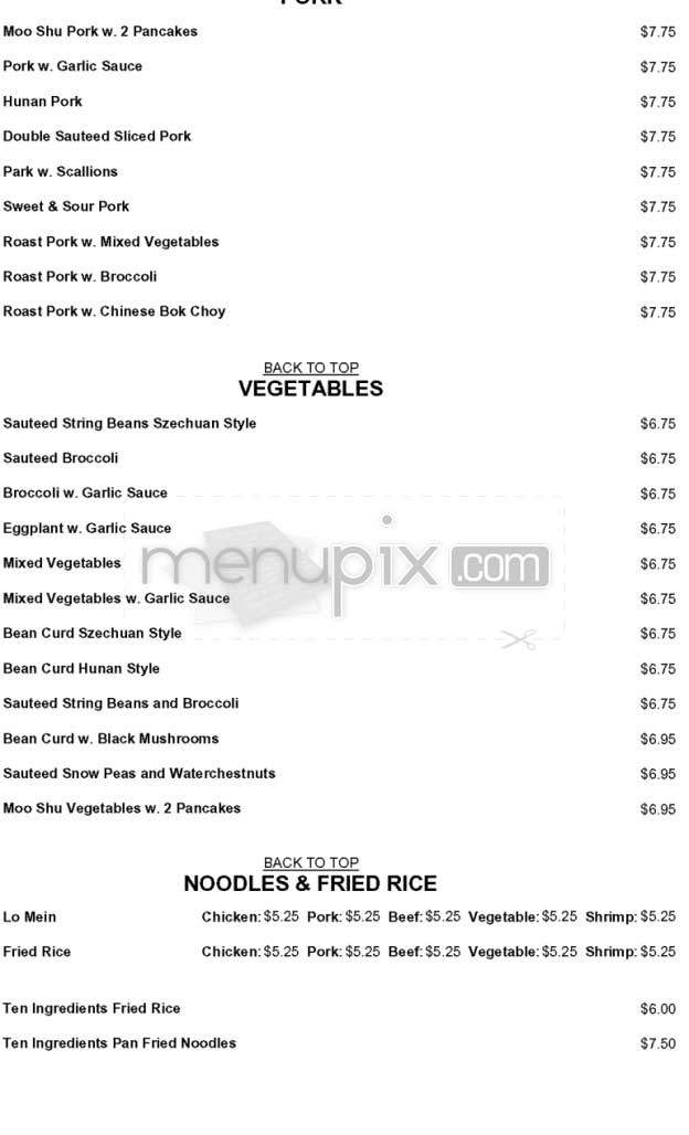 Rock n Roll Noodle House - New York, NY menu_pic