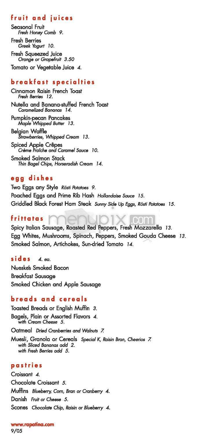 Rock Center Cafe - New York, NY menu_pic