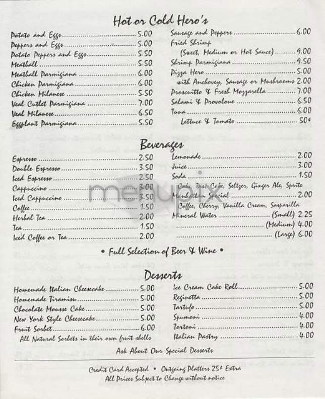 Rocky's - New York, NY menu_pic