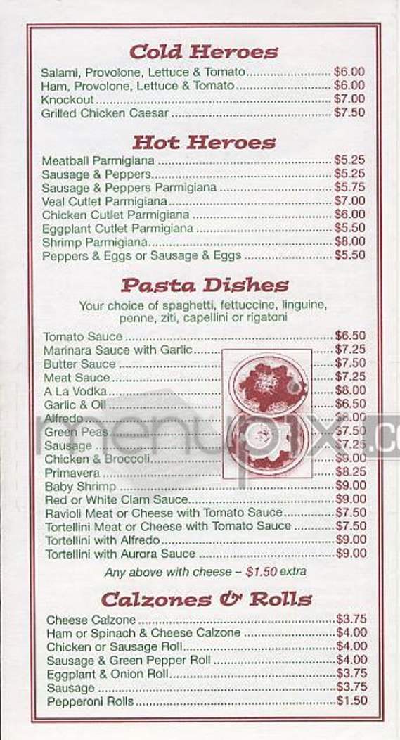 Rocky's Pizzeria - New York, NY menu_pic