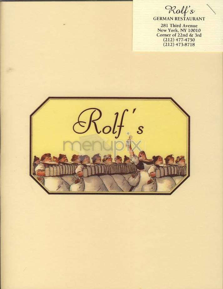 Rolf's - New York, NY menu_pic