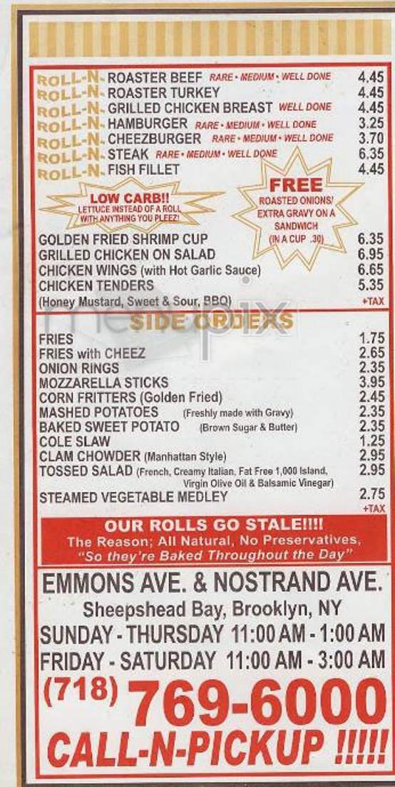 Roll n Roaster - New York, NY menu_pic