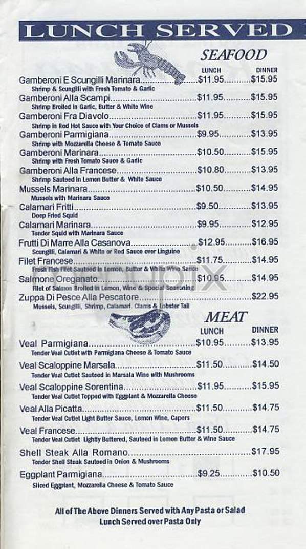 Romano - New York, NY menu_pic