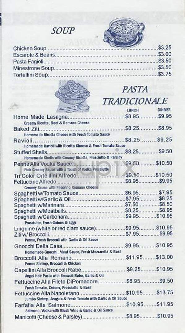 Romano - New York, NY menu_pic