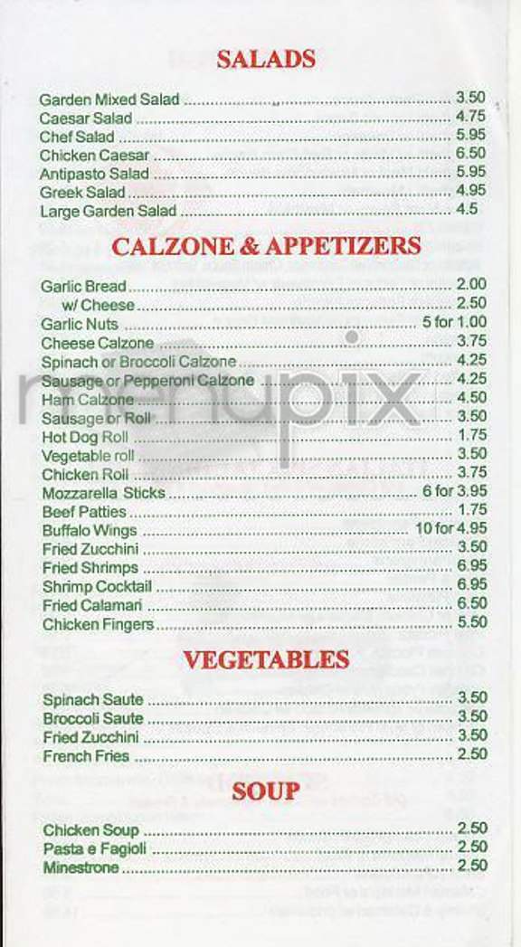 Roma's Pizza - New York, NY menu_pic