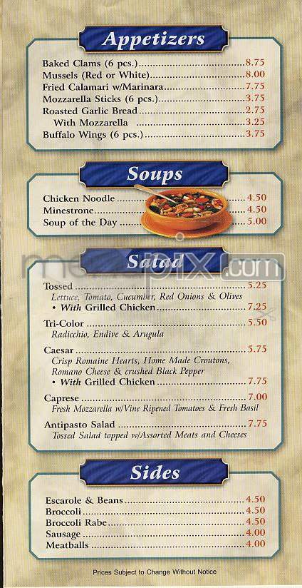Rosa's Pizza - Brooklyn, NY menu_pic