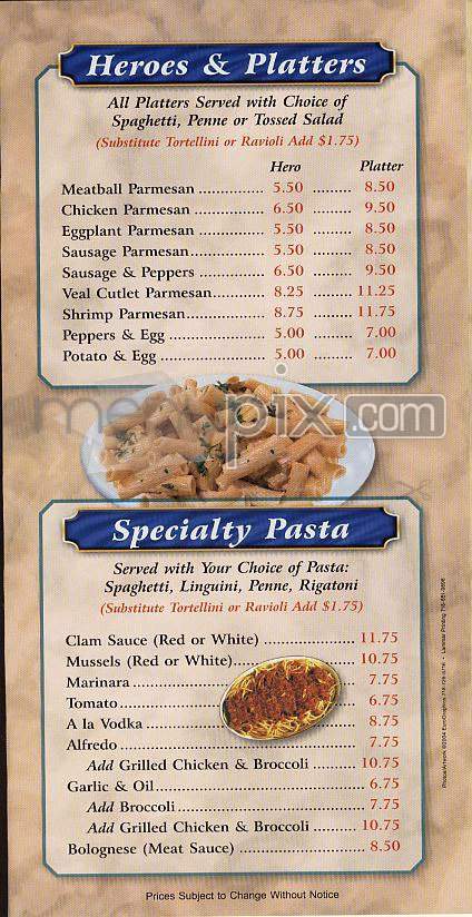 Rosa's Pizza - Brooklyn, NY menu_pic