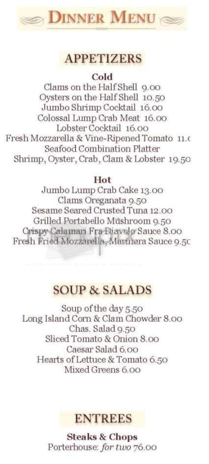 Rothmann's Steakhouse - New York, NY menu_pic