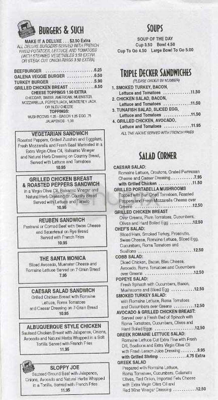 Route 66 Cafe - New York, NY menu_pic