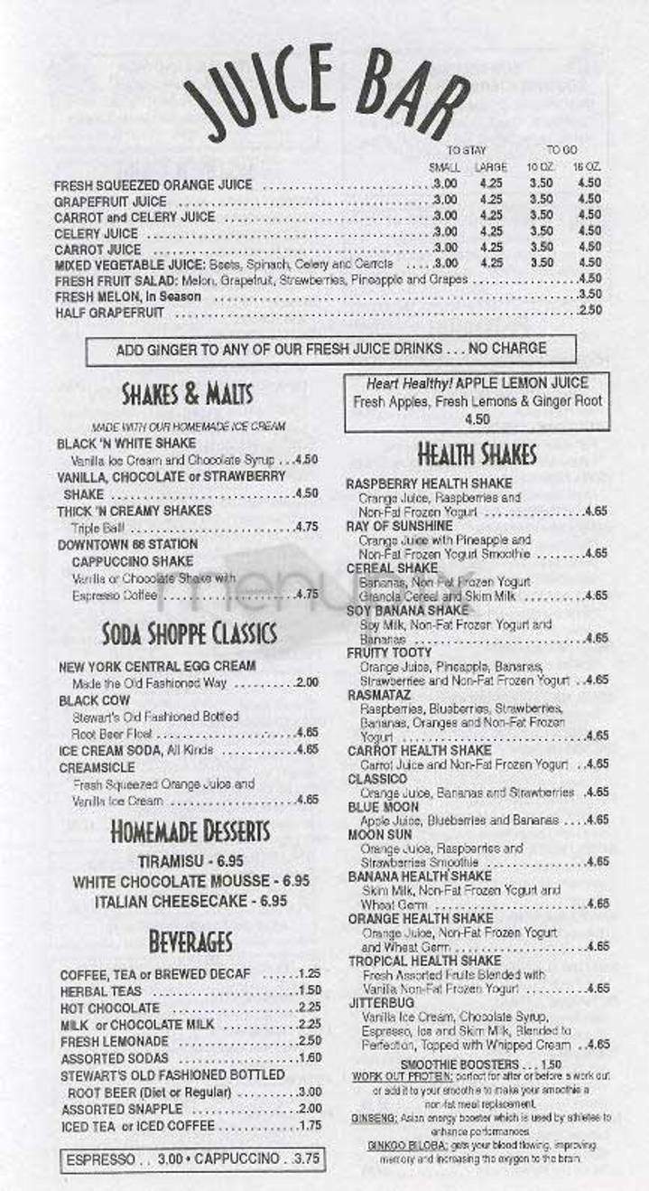 Route 66 Cafe - New York, NY menu_pic