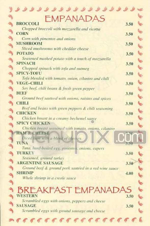 Ruben's Empandadas - New York, NY menu_pic