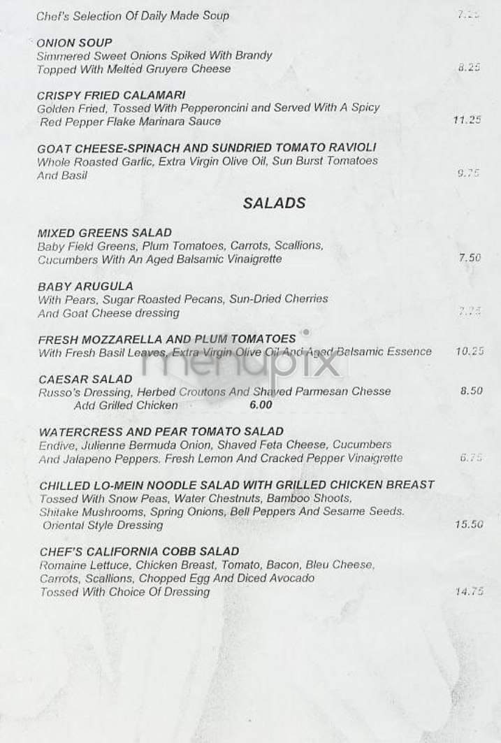 Russo's Steak & Pasta - New York, NY menu_pic
