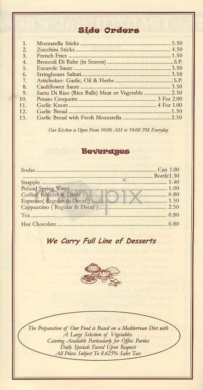 Rustica Trattoria-Pizzeria - New York, NY menu_pic