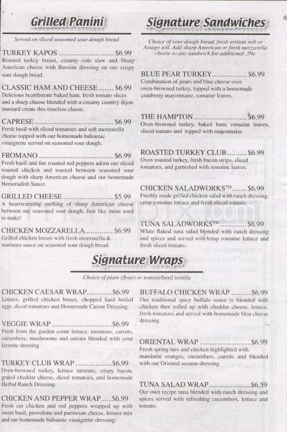 Salad Works - Reno, NV menu_pic