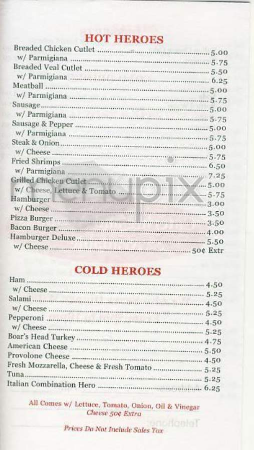 Sal's Pizza - North Salem, NY menu_pic