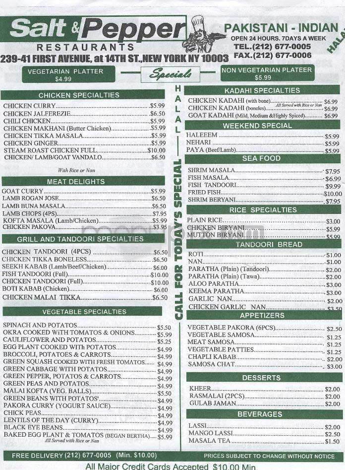 Salt & Pepper - High Point, NC menu_pic