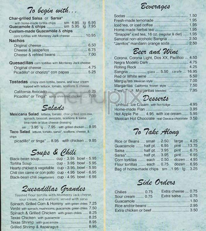 Samalita's of California - New York, NY menu_pic