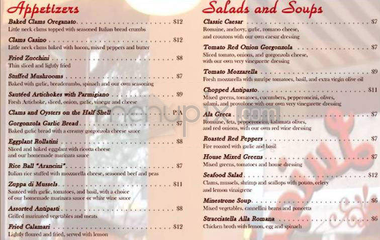 San Luigi's - New York, NY menu_pic
