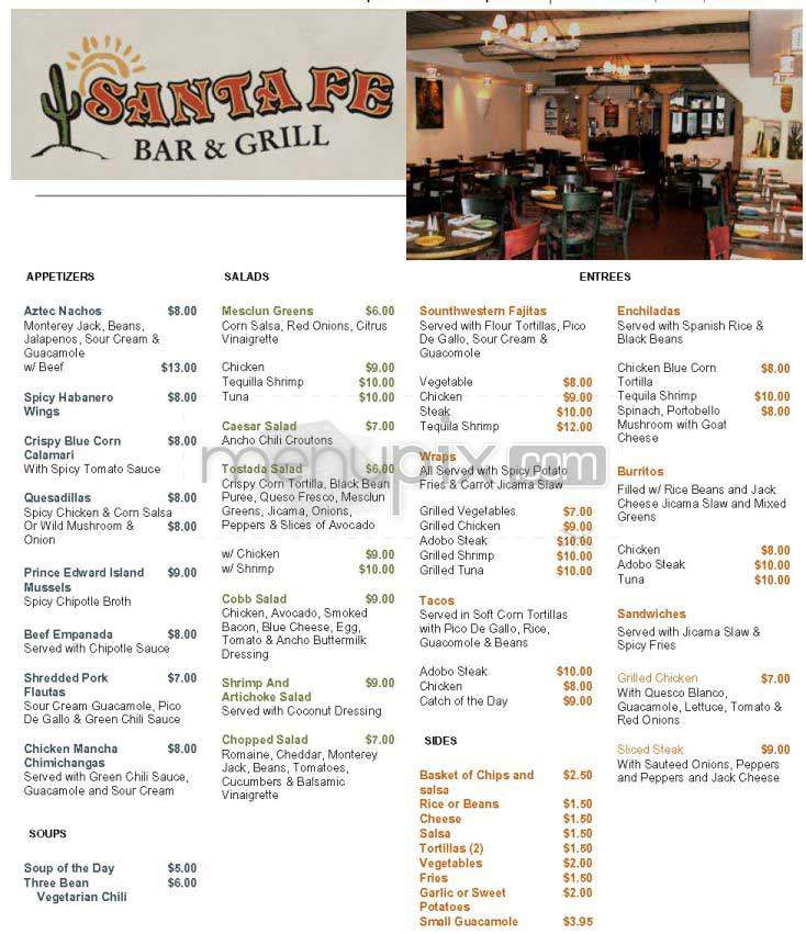 Santa Fe - New York, NY menu_pic