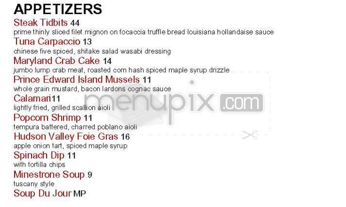 Savannah Steak - New York, NY menu_pic