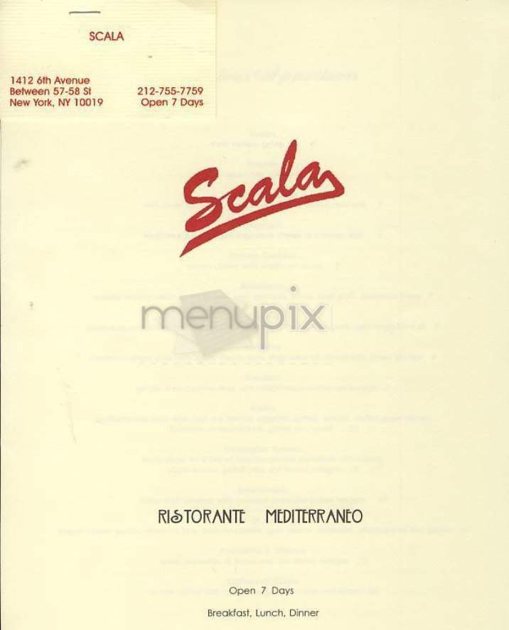 Scala - New York, NY menu_pic