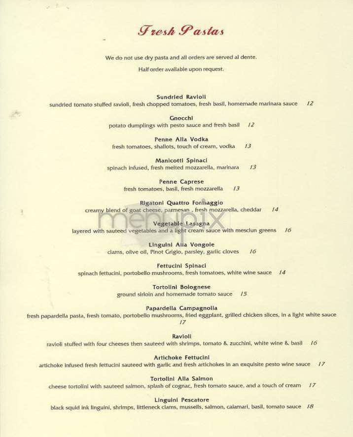 Scala - New York, NY menu_pic