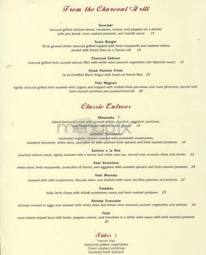 Scala - New York, NY menu_pic