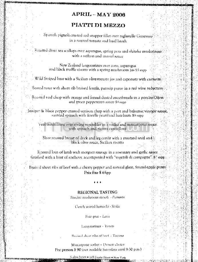 Scalini Fedeli - New York, NY menu_pic