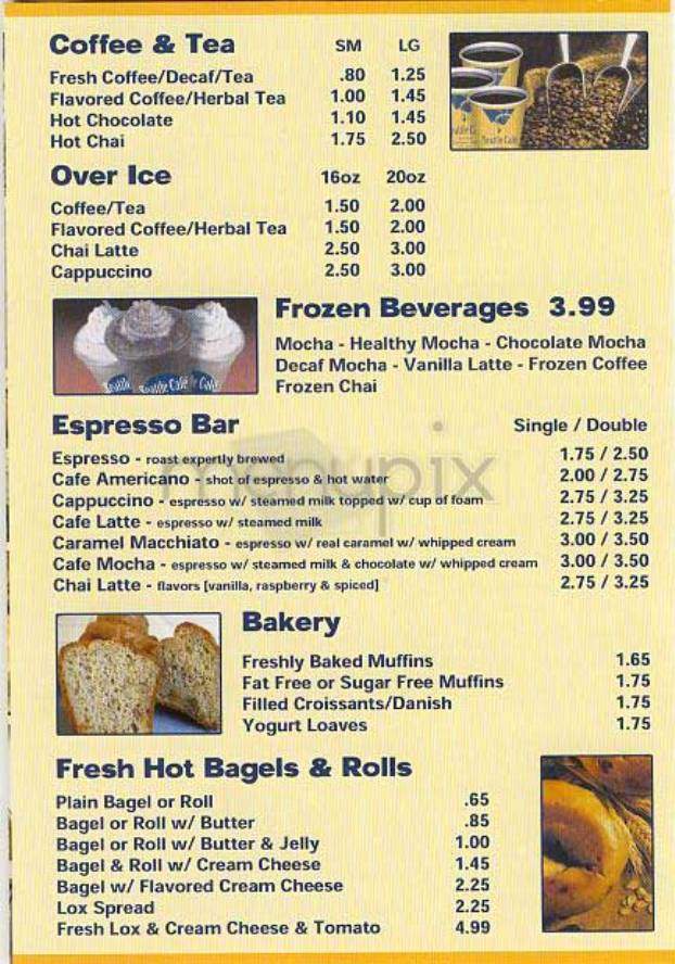 Seattle Cafe - New York, NY menu_pic