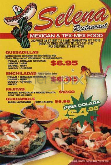Selena - New York, NY menu_pic
