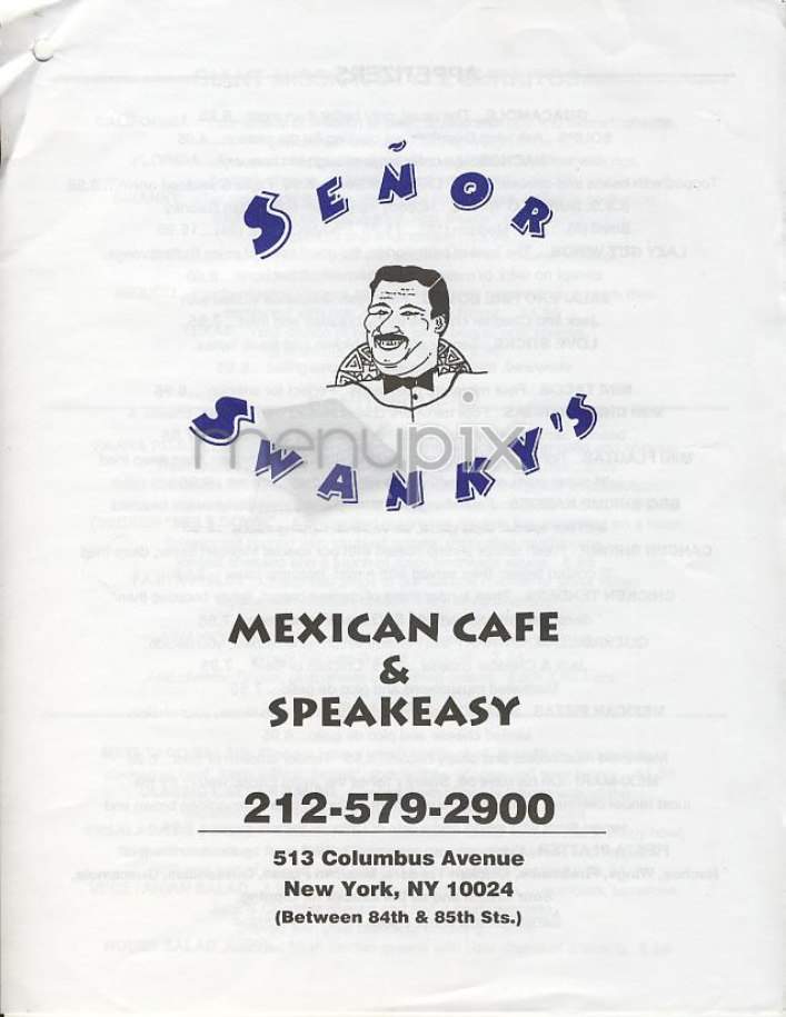 Senor Swanky's - New York, NY menu_pic