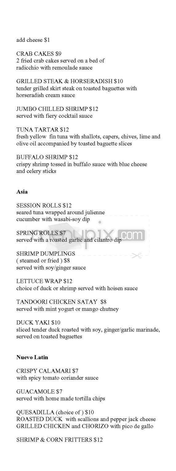 Session 73 - New York, NY menu_pic