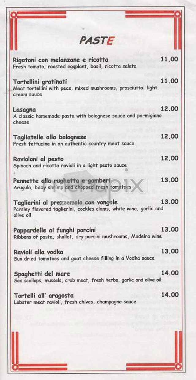 Bar Baresco - New York, NY menu_pic
