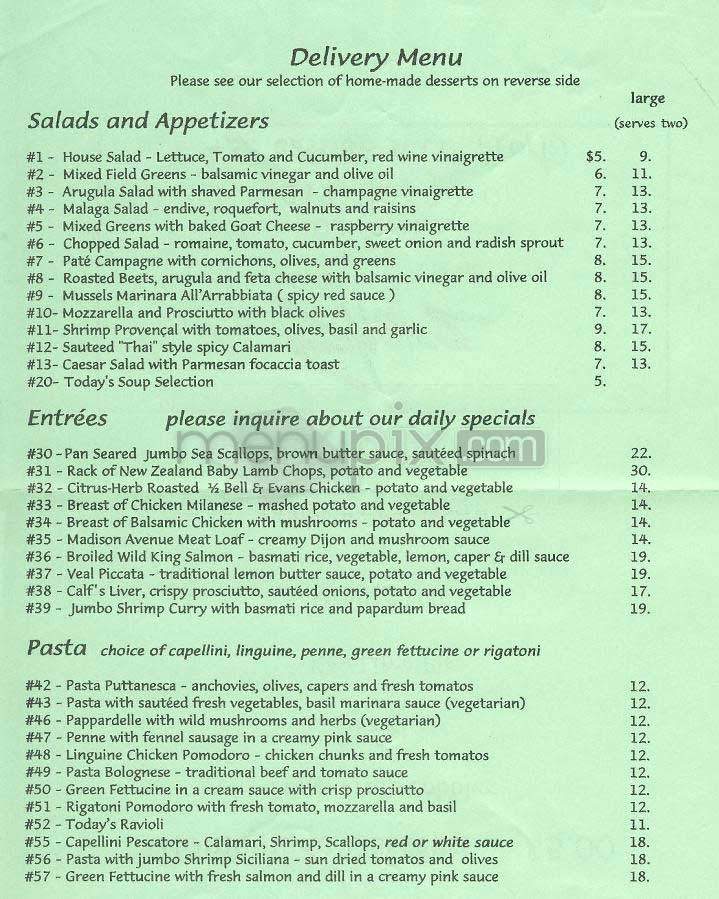 Sharz Cafe & Wine Bar - New York, NY menu_pic