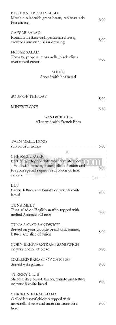 Shutters Cafe - New York, NY menu_pic