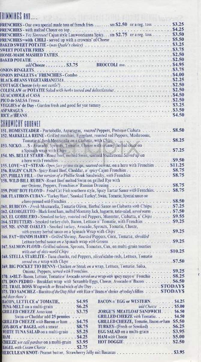 Silver Spurs - New York, NY menu_pic