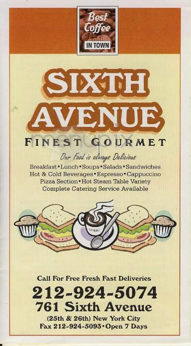 Olympia Finest Deli - New York, NY menu_pic