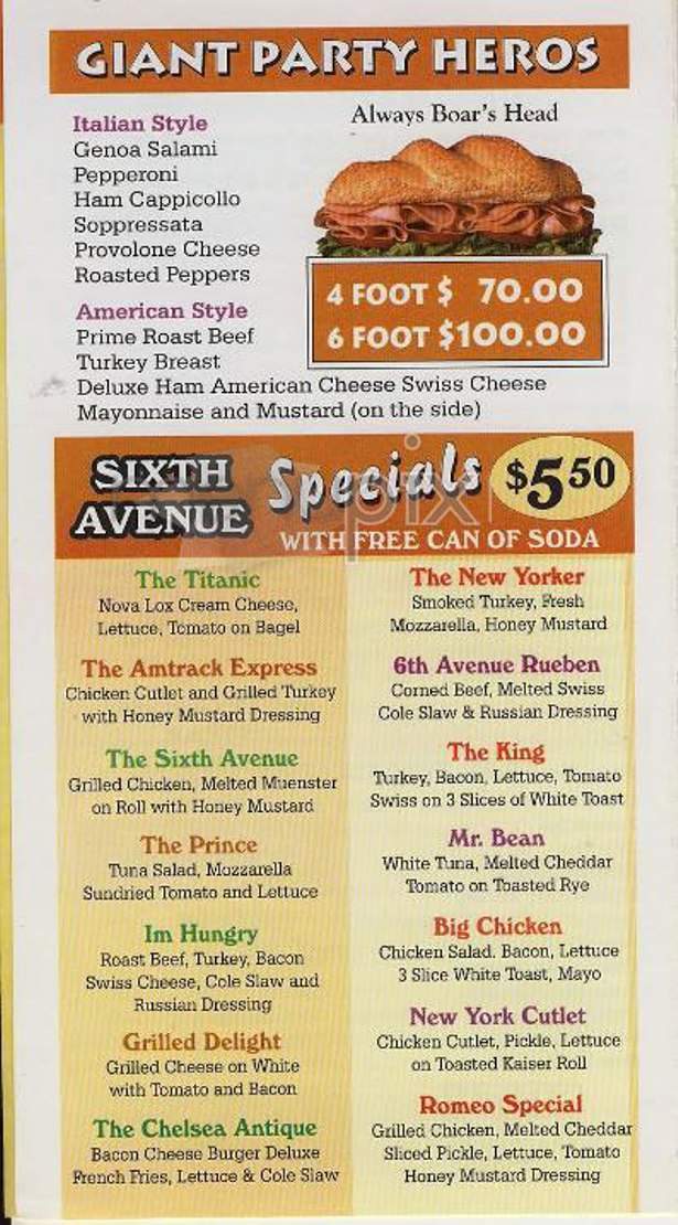 Olympia Finest Deli - New York, NY menu_pic