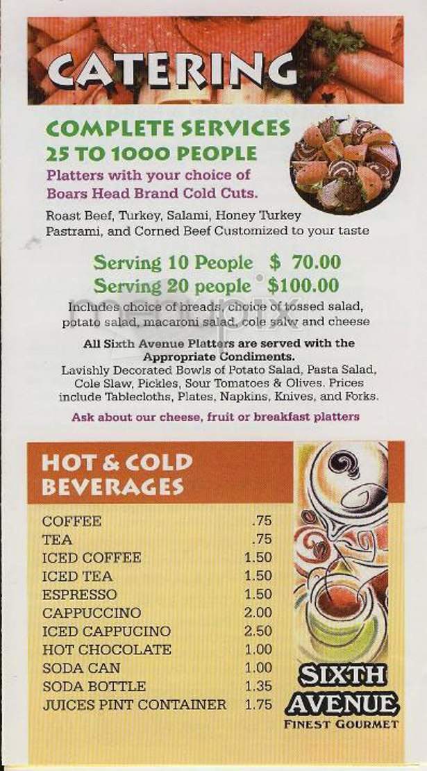 Olympia Finest Deli - New York, NY menu_pic