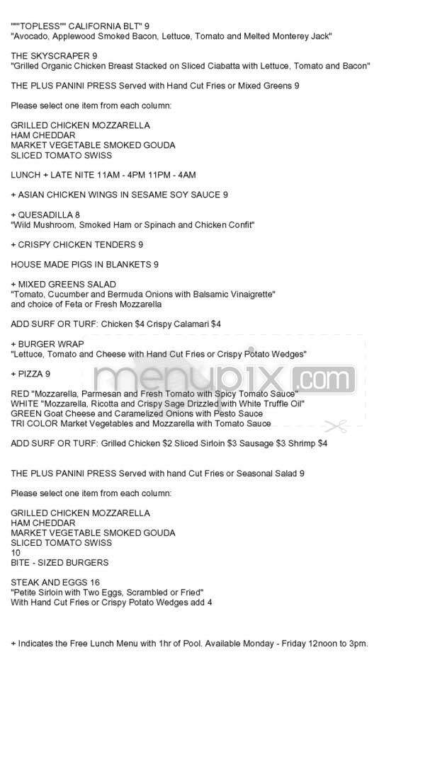 Slate - New York, NY menu_pic